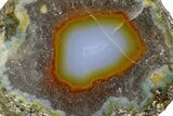 Polished Purple & Orange Banded Agate - Kerrouchen, Morocco #372682-1